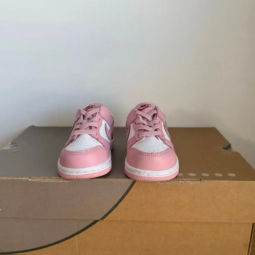 Nike Dunk Low Pink/White Toddler Sneakers- SZ 6 C